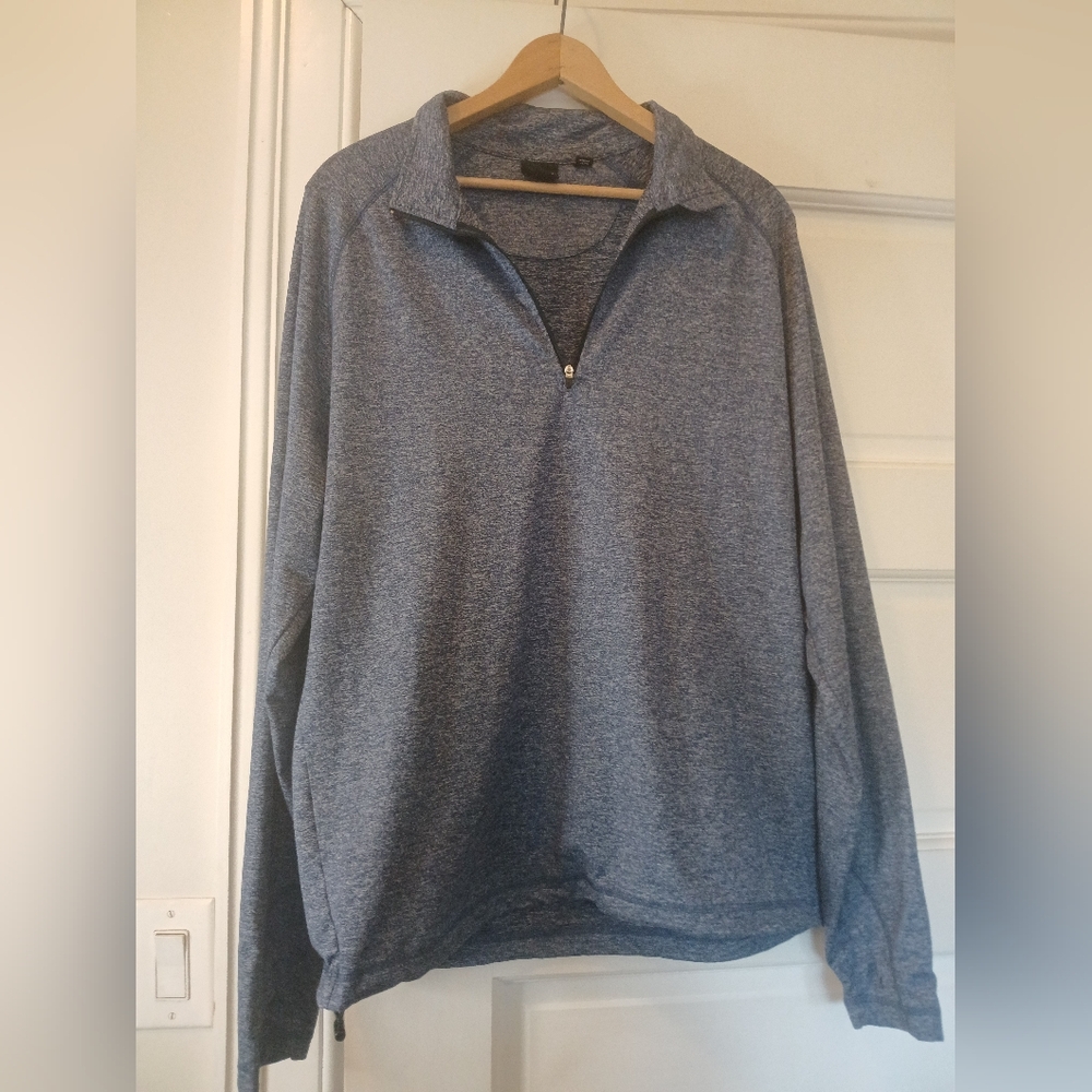 Dunning Golf Mens Medium Blue 1/4 Zip With Thumb Holes